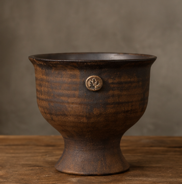 Handmade Wabi-Sabi Ceramic Planter Pot for Orchids, Ferns, Indoor Plants, Desktop Tabletop and Home Décor